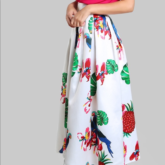 ๐บ๐ธโก๏ธ๐HP๐Tropical Pleated maxi skirt๐ - Picture 6 of 7
